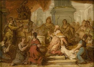 Nicolas Vleughels Nicolas VLEUGHELS  The Idolatry of Solomon oil painting image